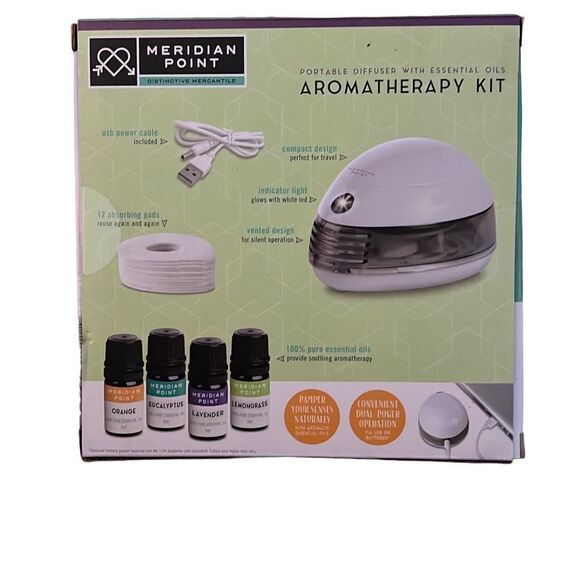 Meridian Point Portable Diffuser With Essential Oils New - Picture 5 of 5
